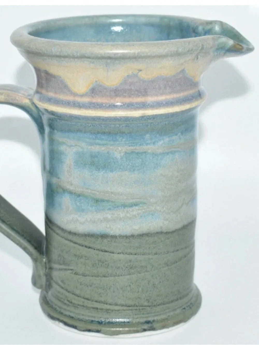 Vintage Studio Art Pottery  Stoneware Small Pitcher Mug Signed GP 2001